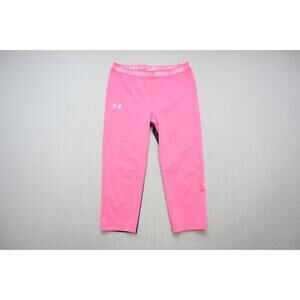 Under Armour Leggings Sweat Pants Stretch Pink Athletic Girls Size Large